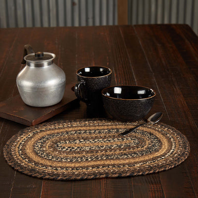 Espresso Jute Braided Oval Placemat 12