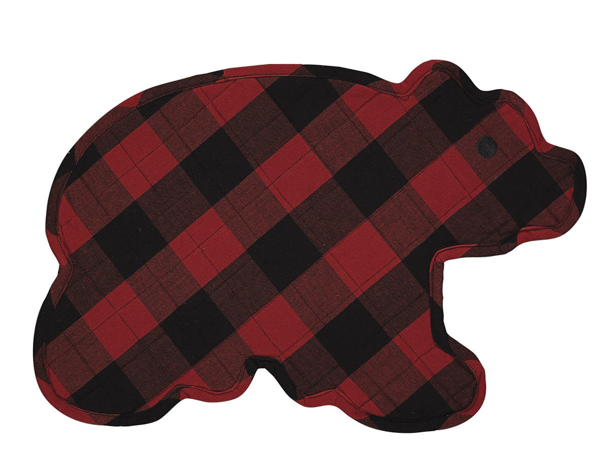 Buffalo Check Bear Placemat - Set Of 6 Park Designs