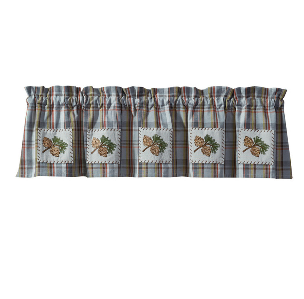 Pinecroft Lined Patch Valance Set of 2 Park Designs