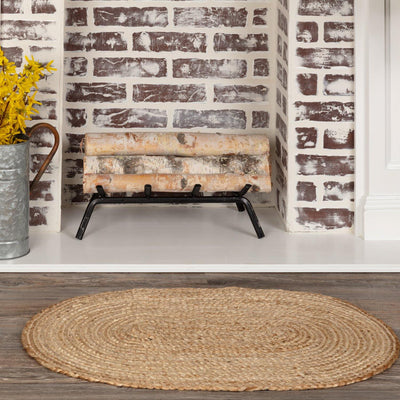 Natural Jute Braided Rug Oval 20