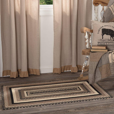 Sawyer Mill Charcoal Jute Braided Rug Rect 27