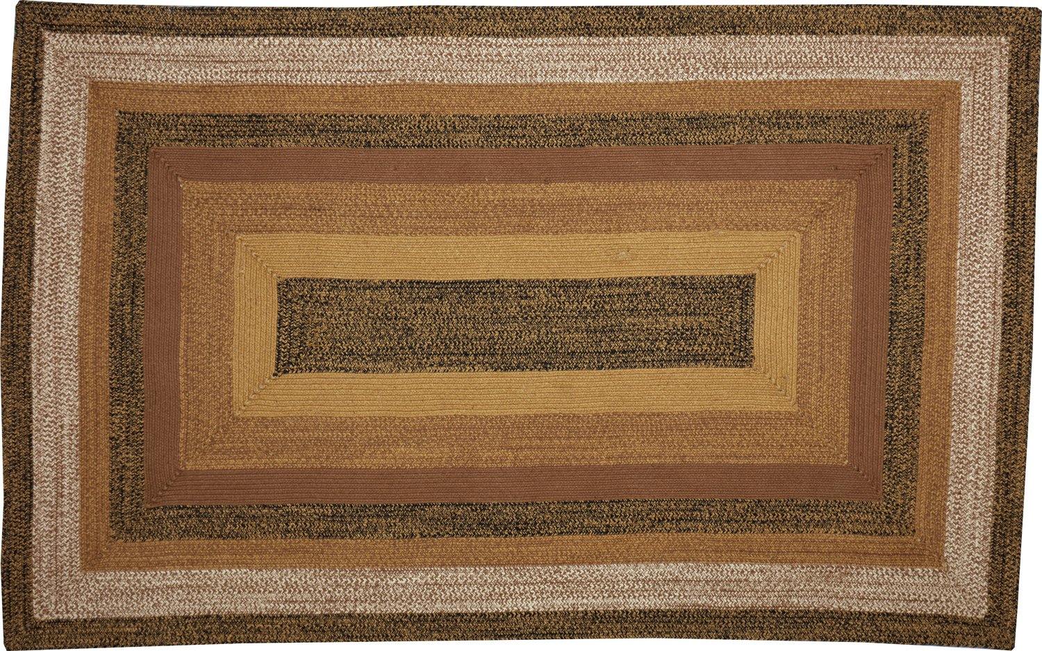 Kettle Grove Jute Braided Rug Rect 5'x8' with Rug Pad VHC Brands - The Fox Decor