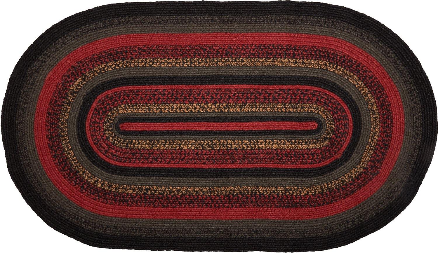 Cumberland Jute Braided Rug Oval 27"x48" with Rug Pad VHC Brands - The Fox Decor