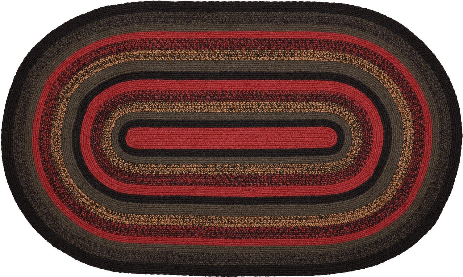 Cumberland Jute Braided Rug Oval 3'x5' with Rug Pad VHC Brands - The Fox Decor