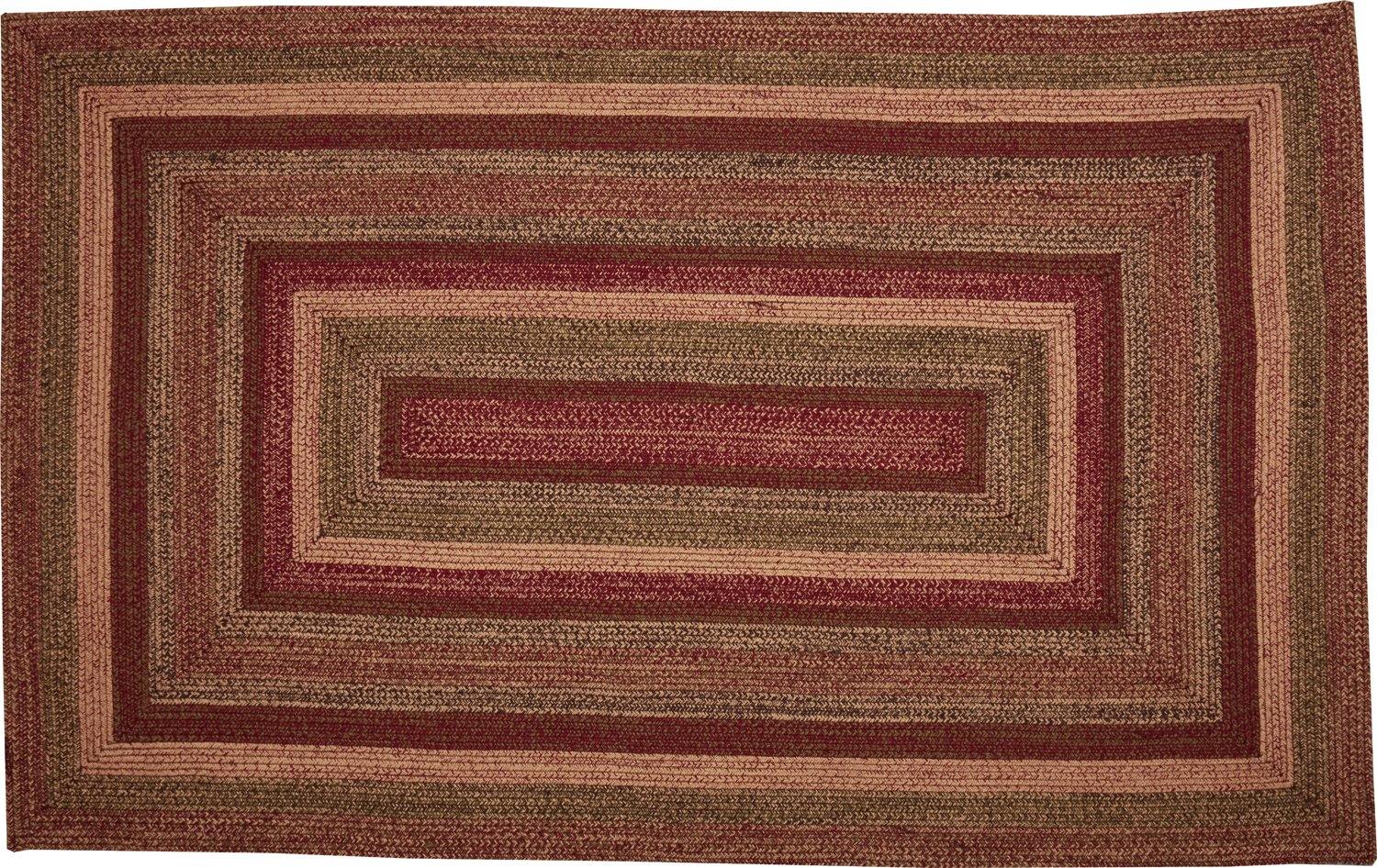 Cider Mill Jute Braided Rug Rect 5'x8' with Rug Pad VHC Brands - The Fox Decor