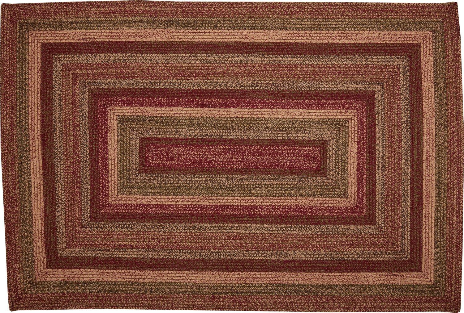 Cider Mill Jute Braided Rug Rect 4'x6' with Rug Pad VHC Brands - The Fox Decor