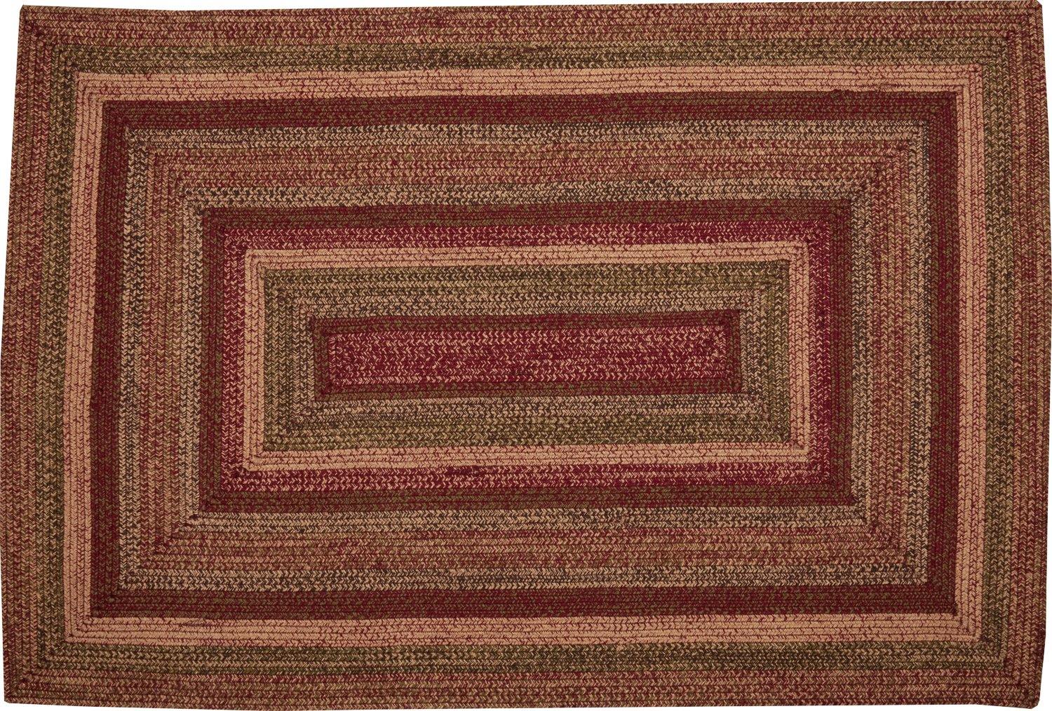 Cider Mill Jute Braided Rug Rect 4'x6' with Rug Pad VHC Brands - The Fox Decor