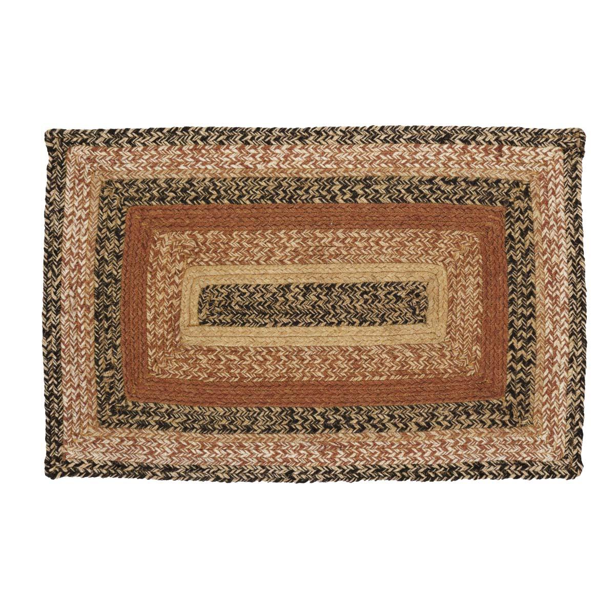 Kettle Grove Jute Braided Rug Rect 20"x30" with Rug Pad VHC Brands - The Fox Decor