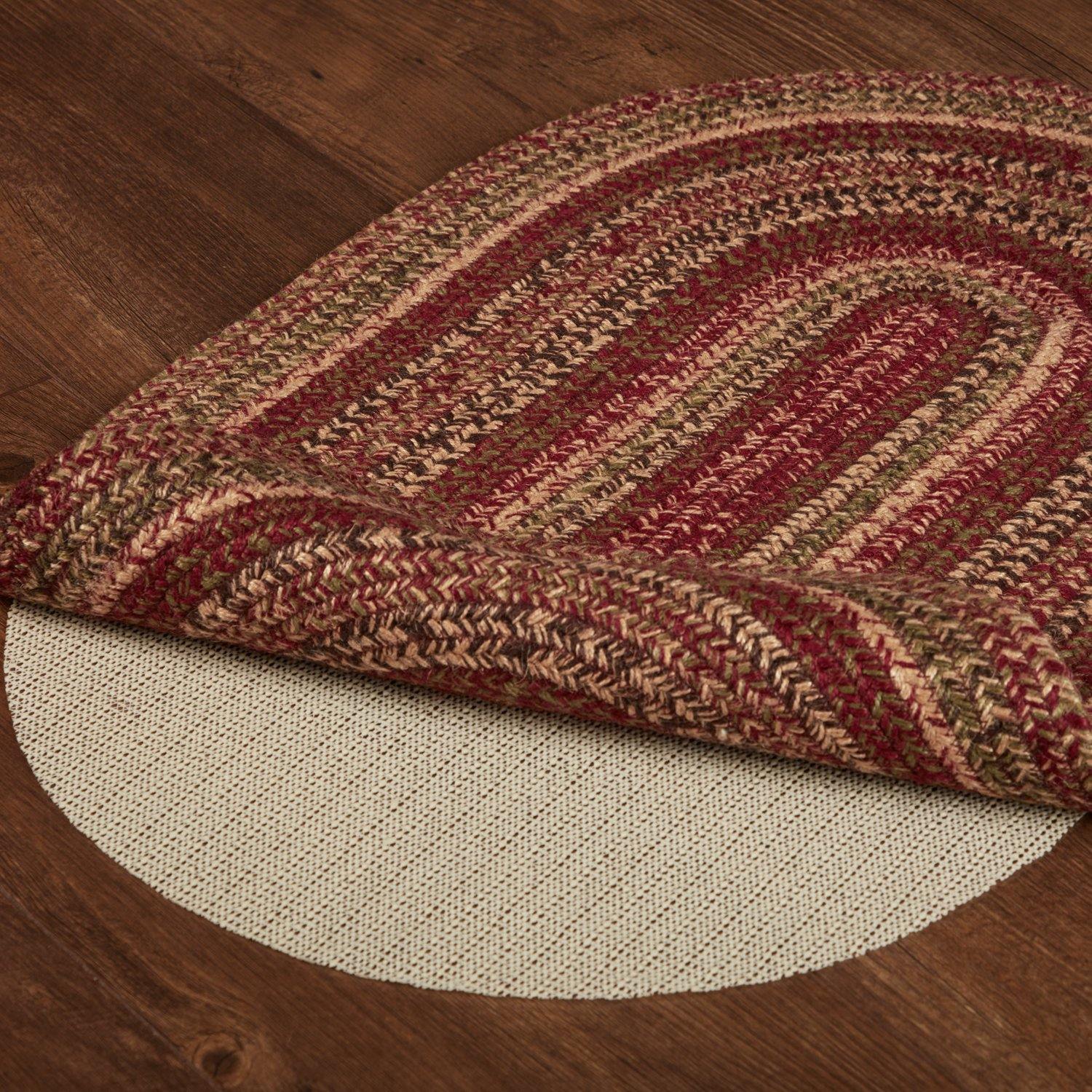 Cider Mill Jute Braided Rug Oval 20"x30"with Rug Pad VHC Brands - The Fox Decor