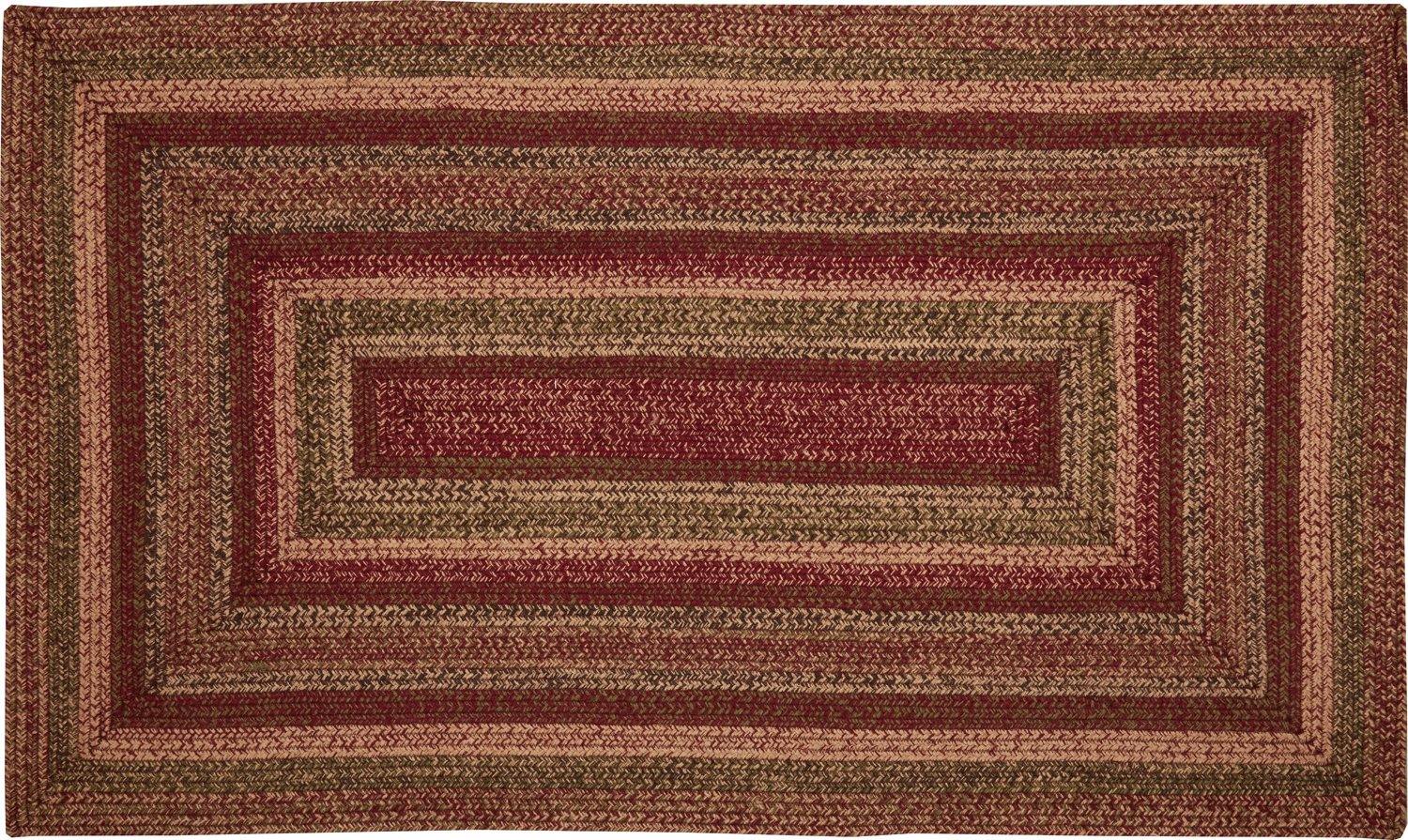 Cider Mill Jute Braided Rug Rect 3'x5' with Rug Pad VHC Brands - The Fox Decor