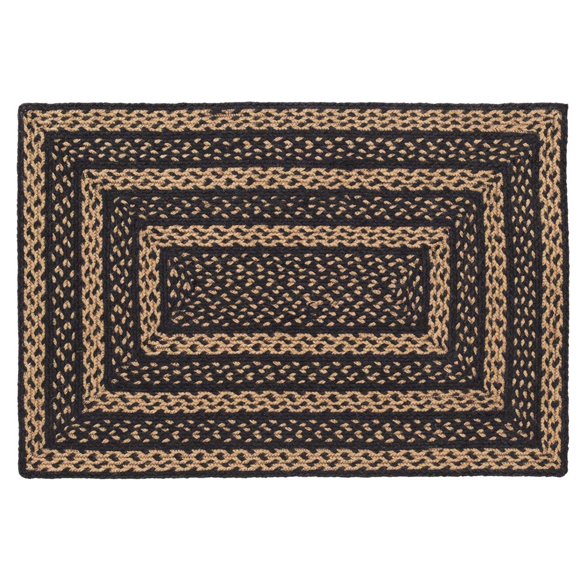 Farmhouse Jute Braided Rug Rect 2'x3' with Rug Pad - The Fox Decor