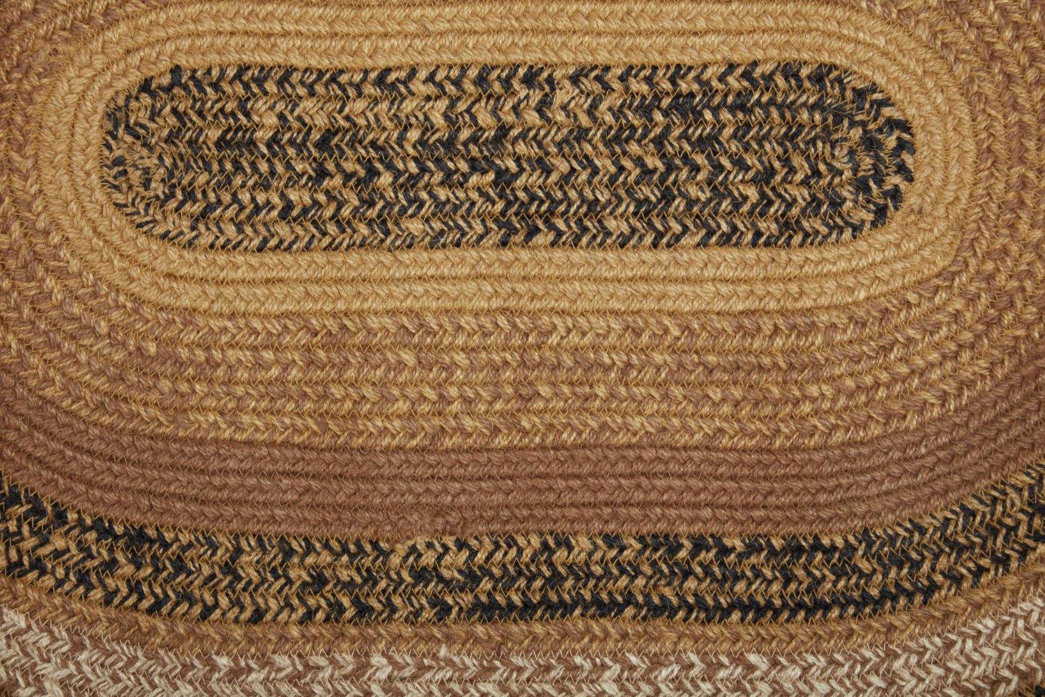 Kettle Grove Jute Braided Rug Oval 20"x30"with Rug Pad VHC Brands - The Fox Decor