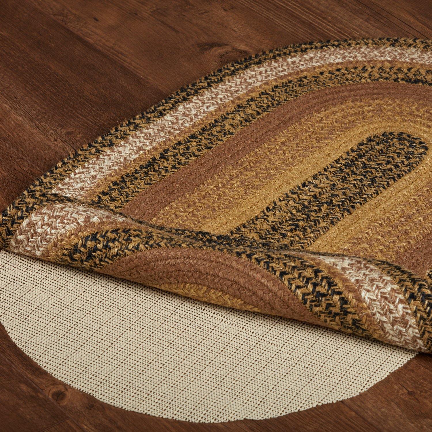 Kettle Grove Jute Braided Rug Oval 20"x30"with Rug Pad VHC Brands - The Fox Decor