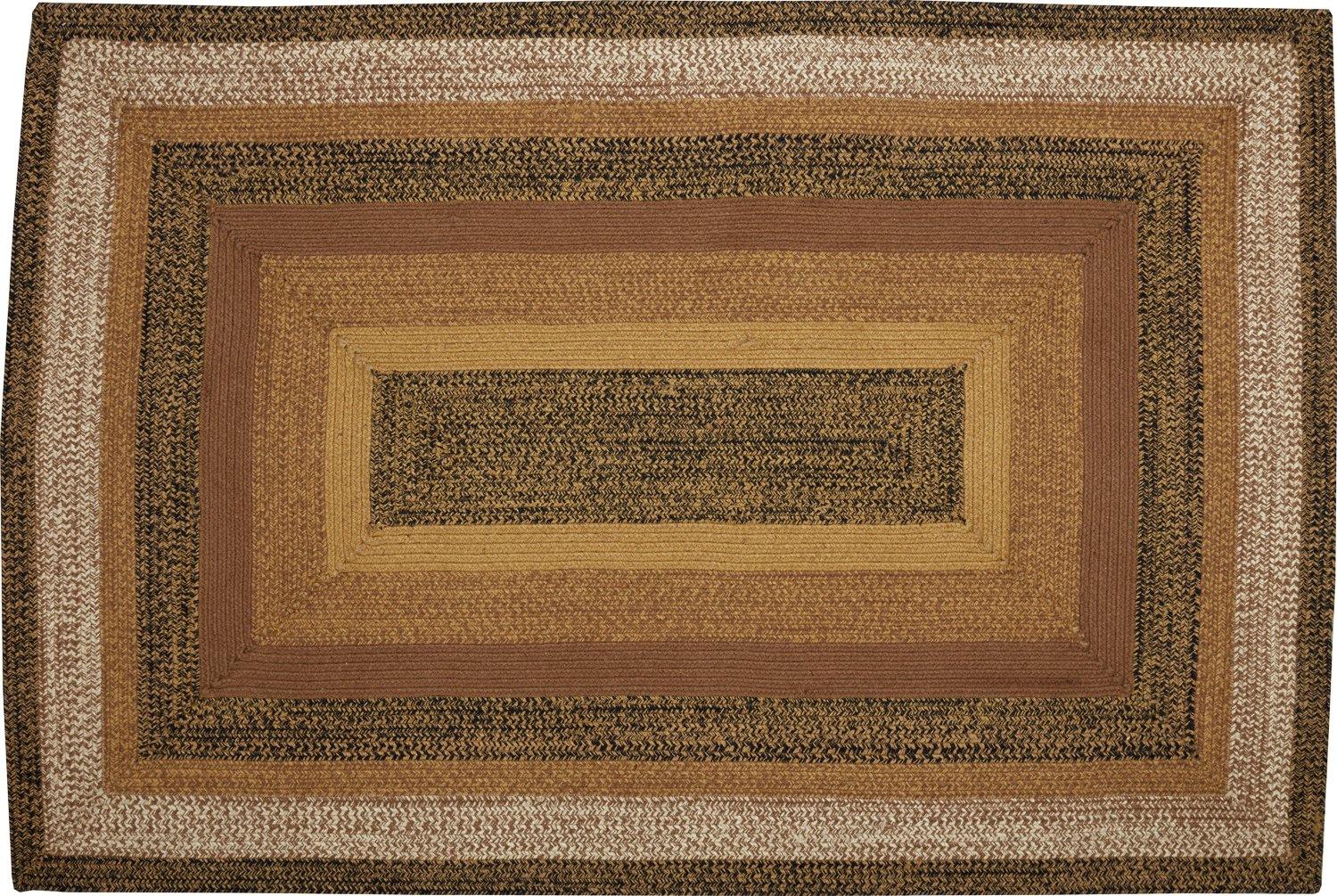 Kettle Grove Jute Braided Rug Rect 4'x6' with Rug Pad VHC Brands - The Fox Decor