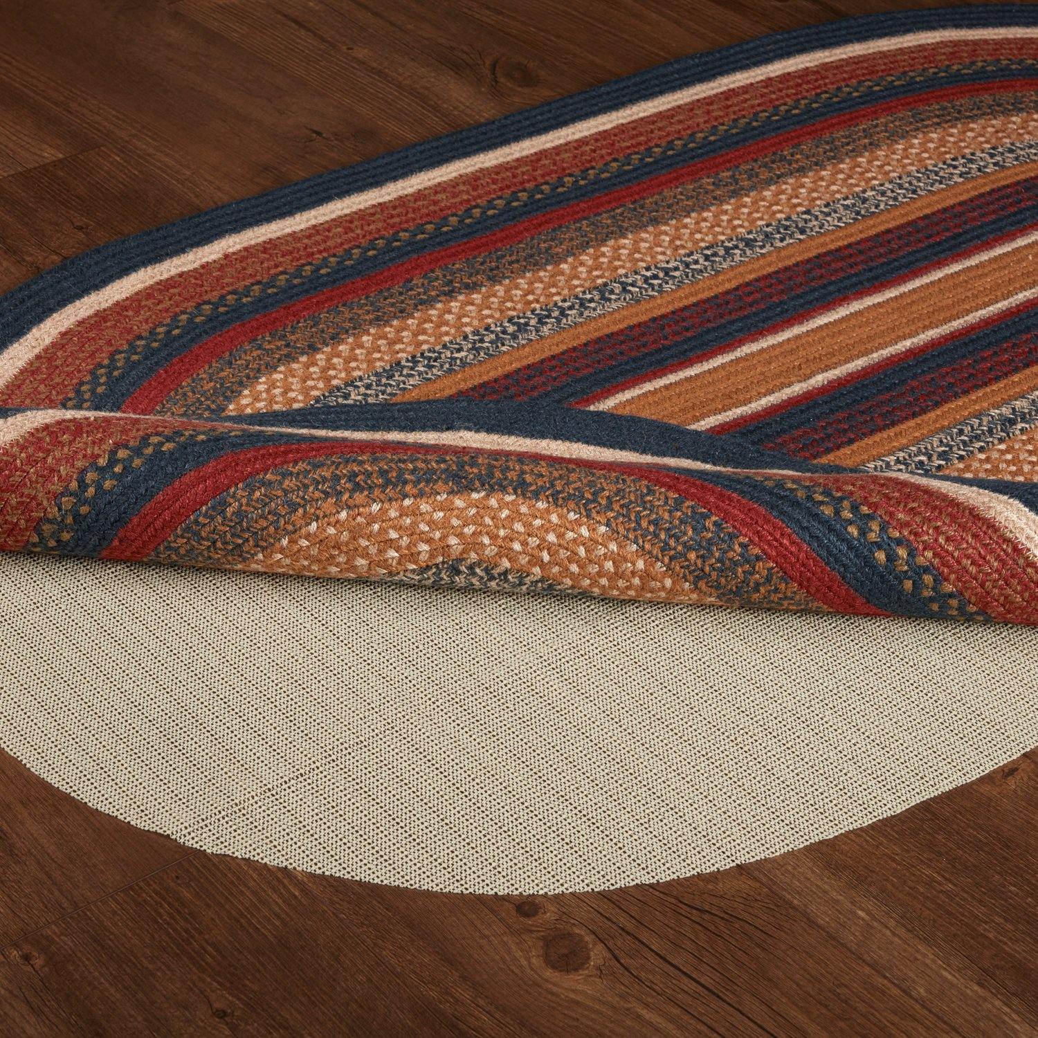 Stratton Jute Braided Rug Oval 3'x5' with Rug Pad VHC Brands - The Fox Decor