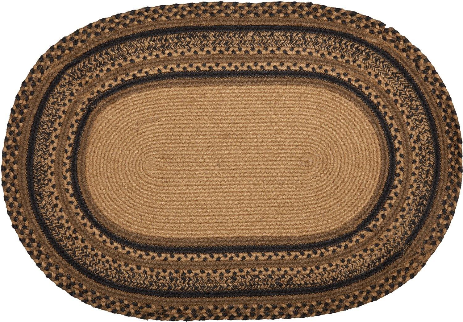 Trophy Mount Jute Braided Rug Oval 20"x30" with Rug Pad VHC Brands - The Fox Decor