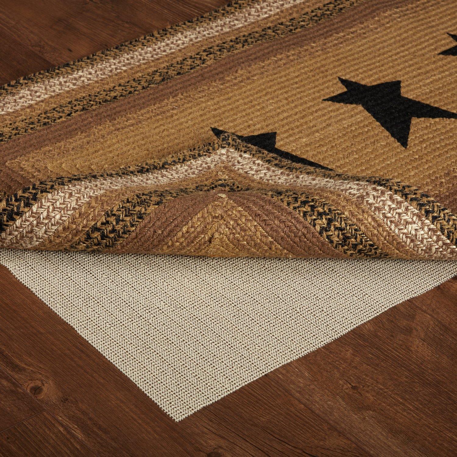 Kettle Grove Jute Braided Rug Rect Stencil Stars 27"x48" with Rug Pad VHC Brands - The Fox Decor