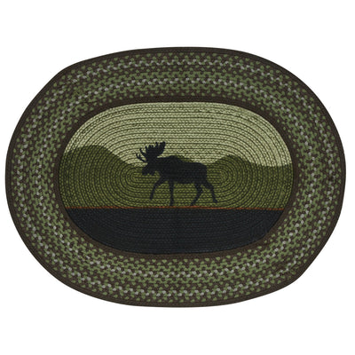 Moose Braided Rug 32