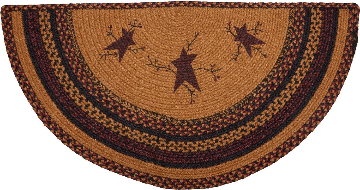 VHC Natural Half Circle Braided Rug 16.5x33