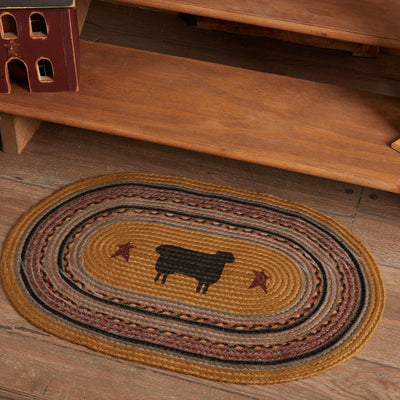 Heritage Farms Sheep Jute Braided Rug Oval 20