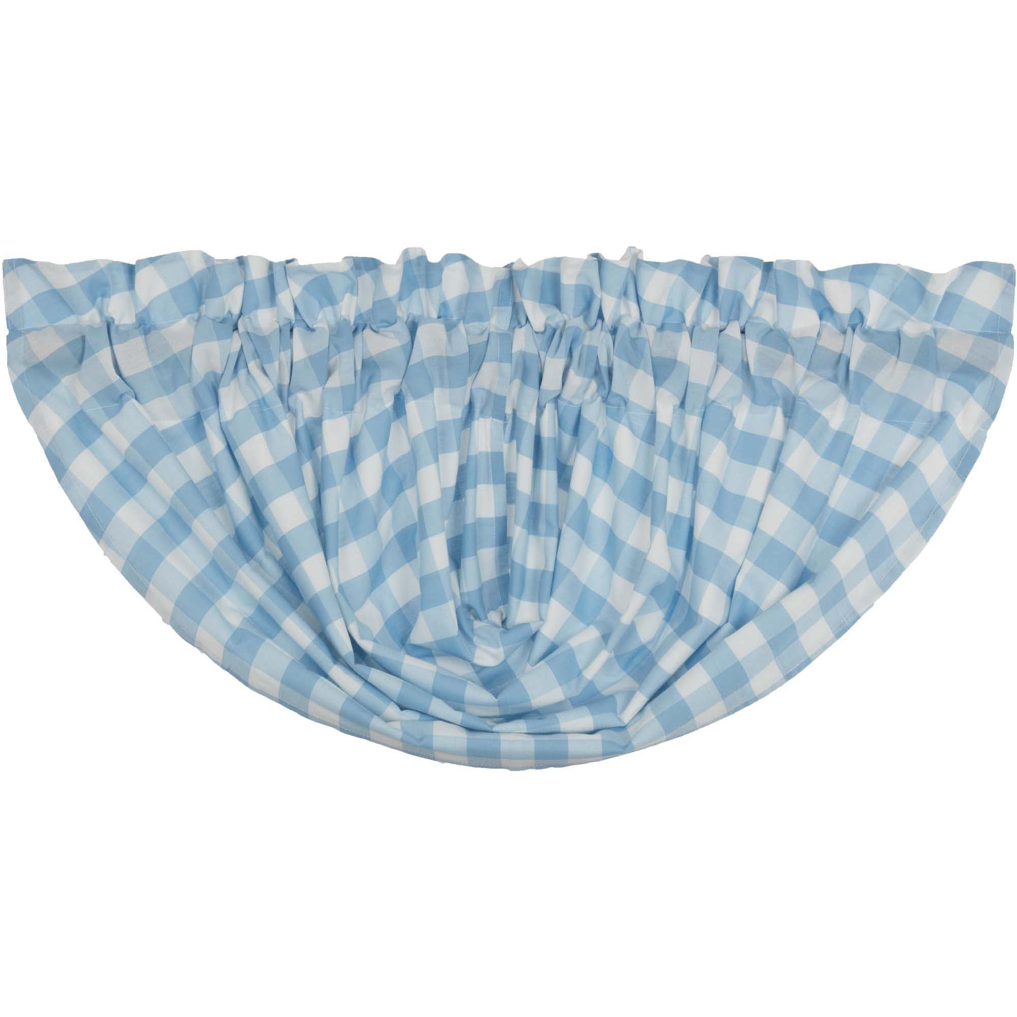 Annie Buffalo Blue Check Balloon Valance 15x60 VHC Brands