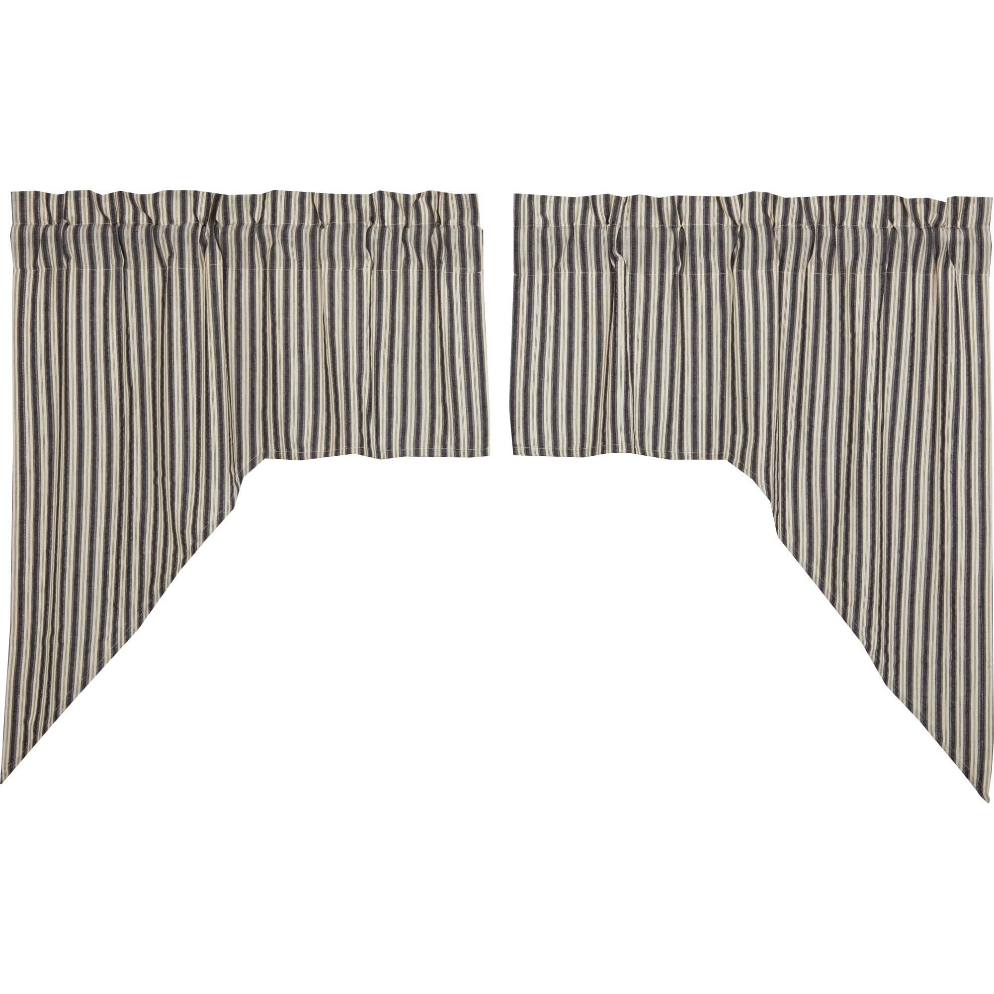 Ashmont Ticking Stripe Swag Set of 2 36x36x16 VHC Brands