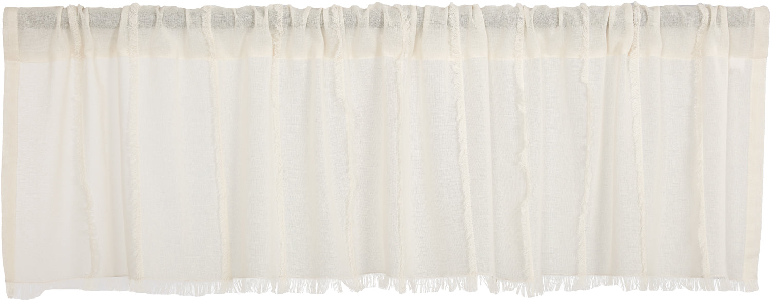 Tobacco Cloth Antique White Patchwork Valance 16x60 VHC Brands