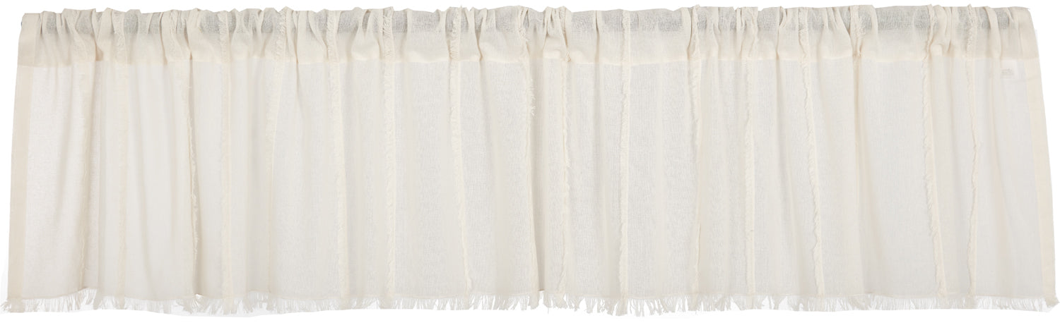 Tobacco Cloth Antique White Patchwork Valance 16x90 VHC Brands