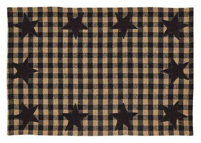 6/Set, Black Star Woven Placemats