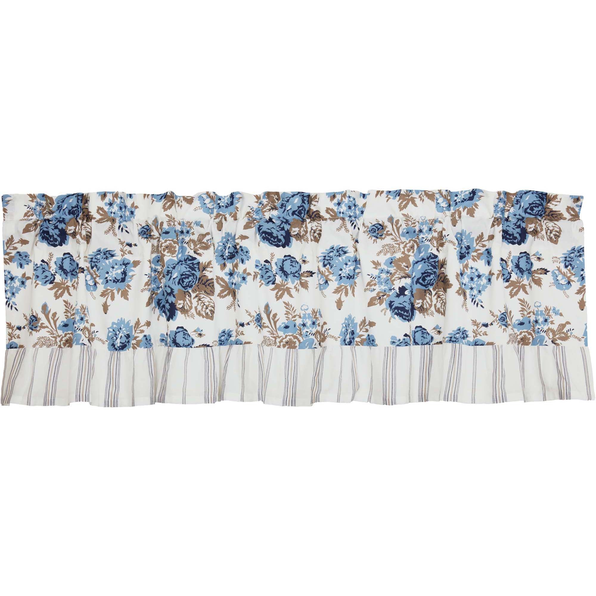 Annie Blue Floral Ruffled Valance 16x60 VHC Brands