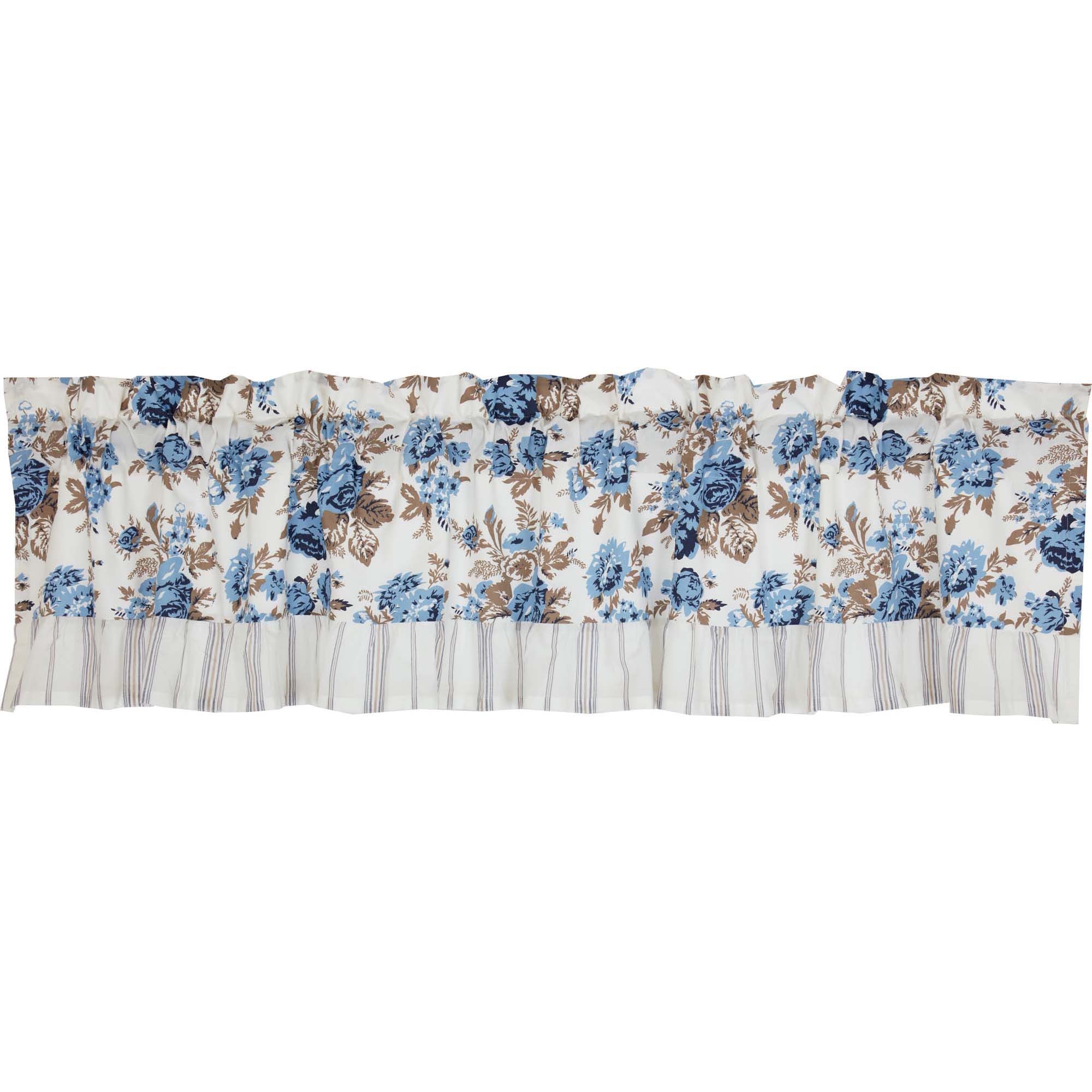 Annie Blue Floral Ruffled Valance 16x72 VHC Brands