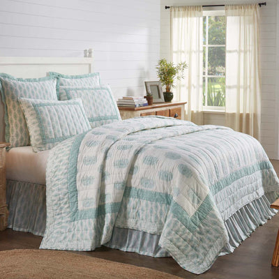 Avani Sea Glass Luxury King Quilt 120Wx105L VHC Brands