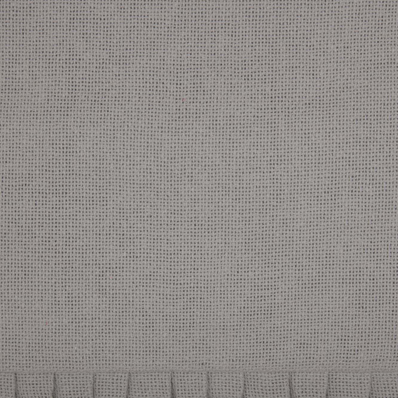 Burlap Dove Grey Fabric Euro Sham w/ Fringed Ruffle 26x26 VHC Brands