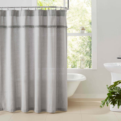 Burlap Dove Grey Shower Curtain 72x72 VHC Brands