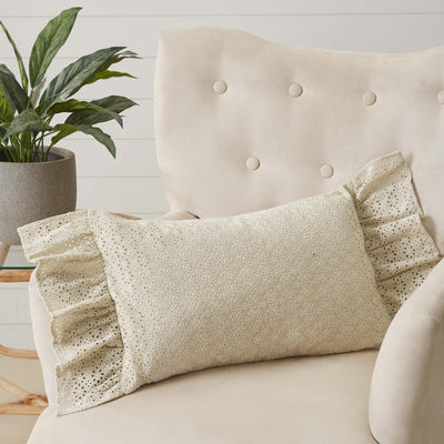 Camilia Eyelet Pillow 14x22 VHC Brands