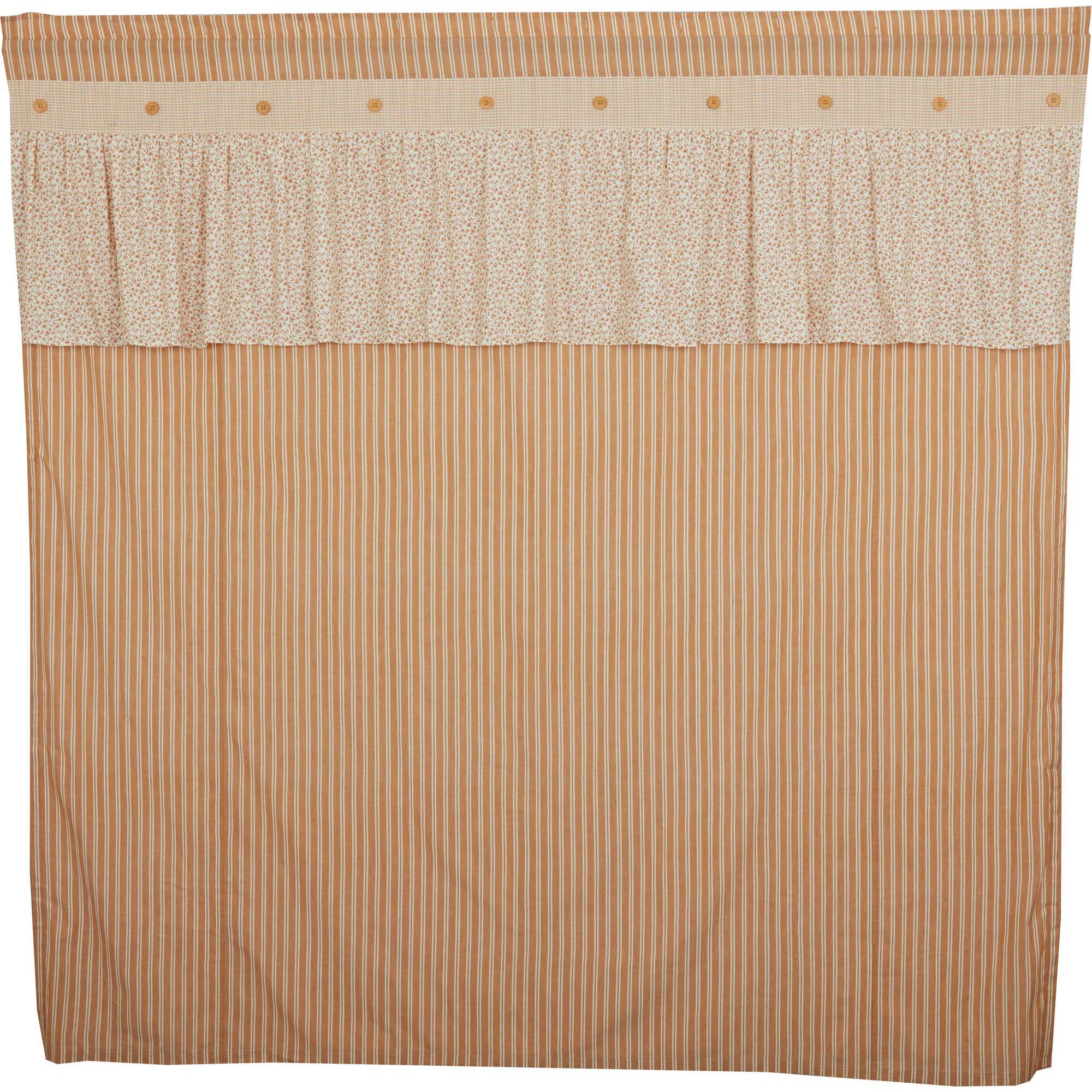 Camilia Ruffled Shower Curtain 72x72 VHC Brands