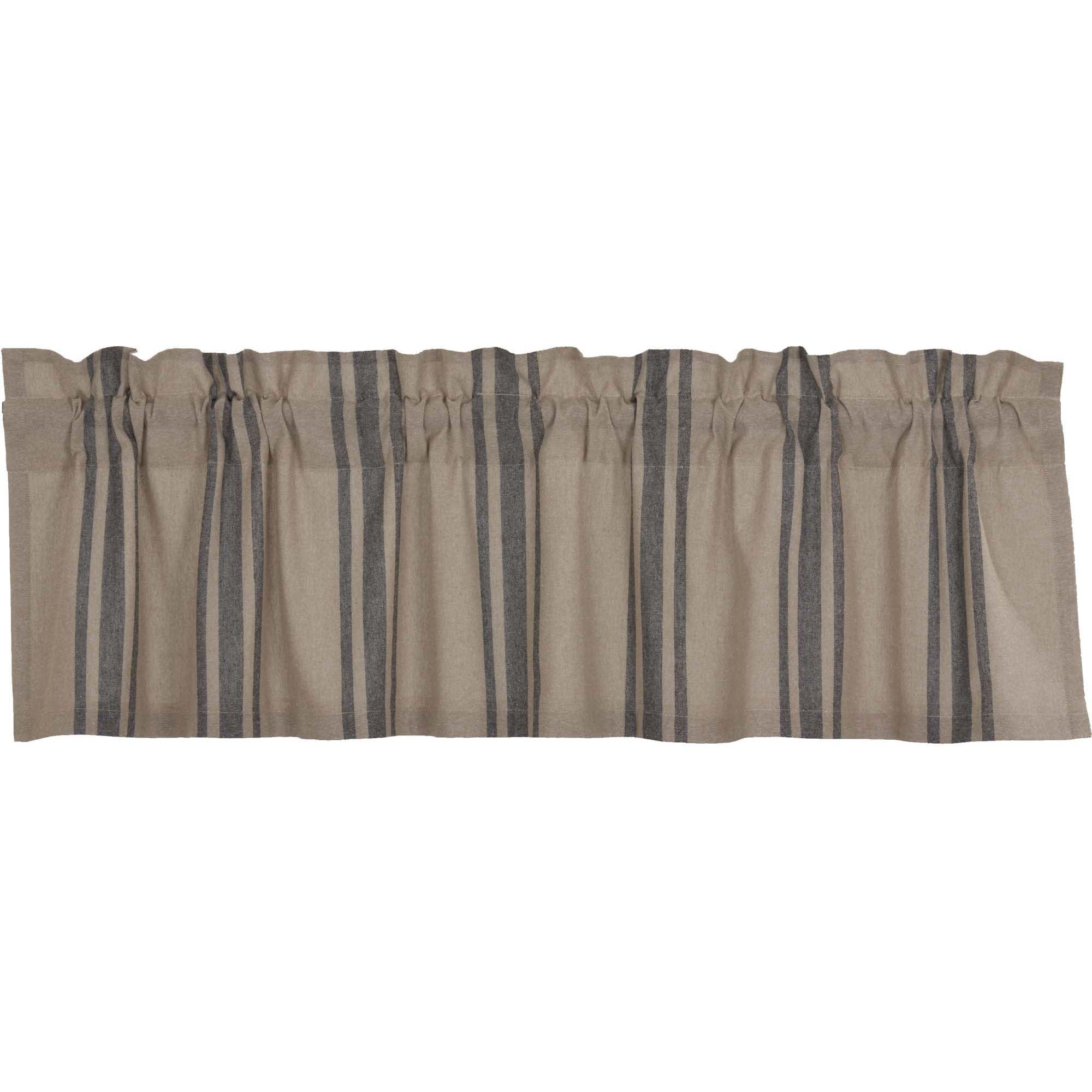 Grain Sack Charcoal Valance 16x60 VHC Brands