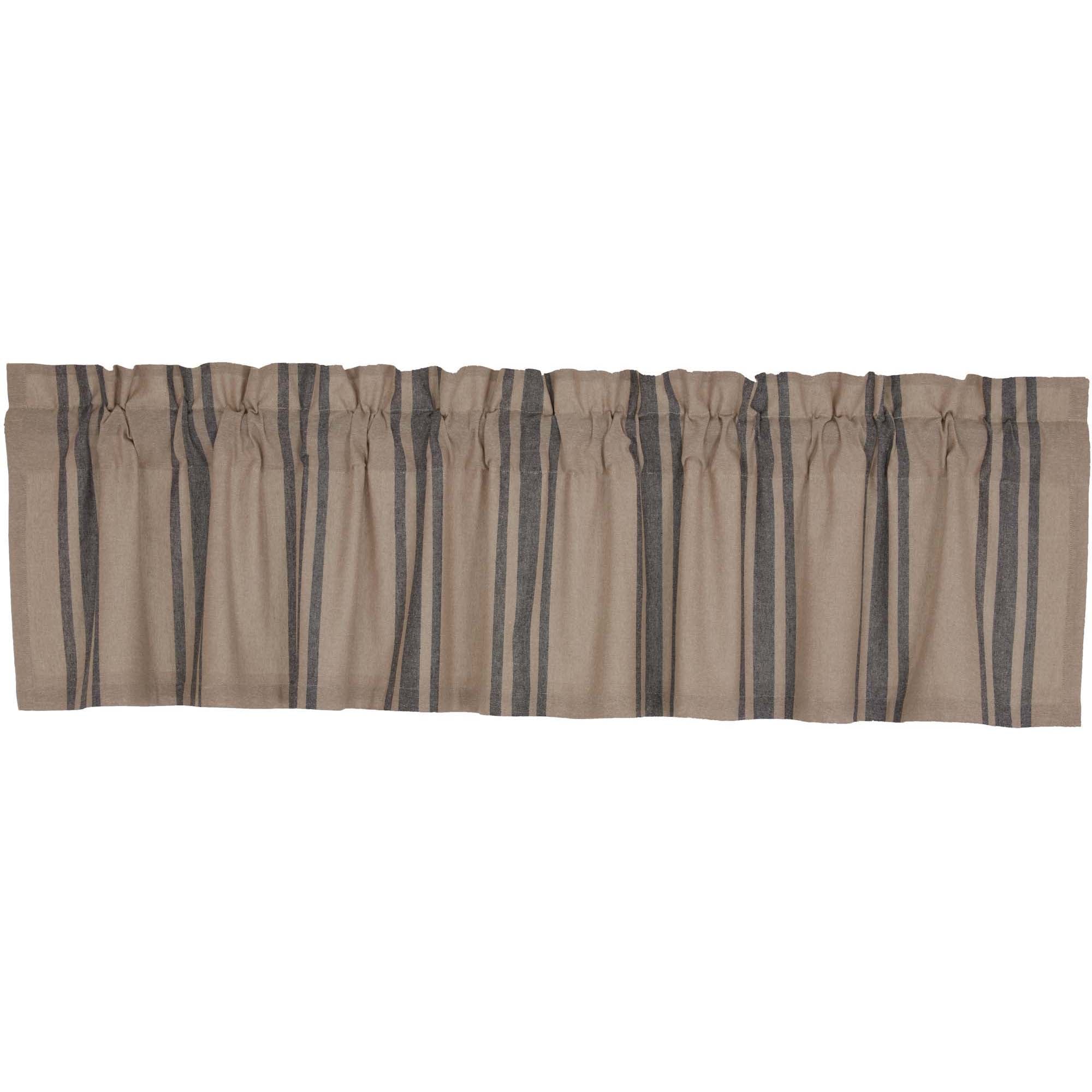 Grain Sack Charcoal Valance 16x72 VHC Brands