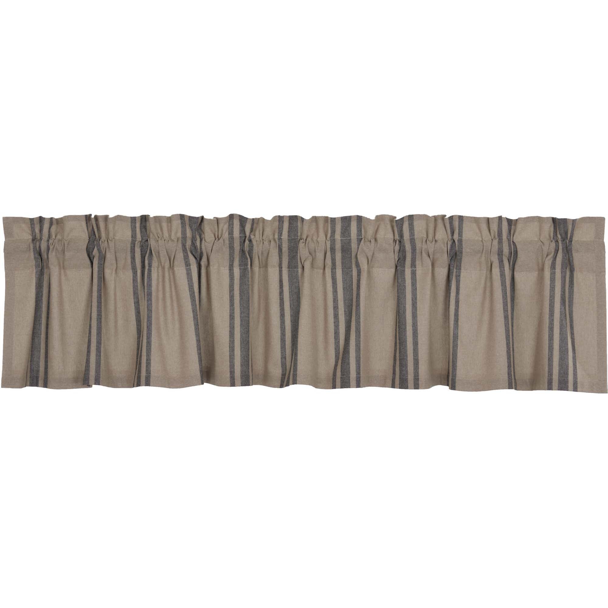 Grain Sack Charcoal Valance 16x90 VHC Brands