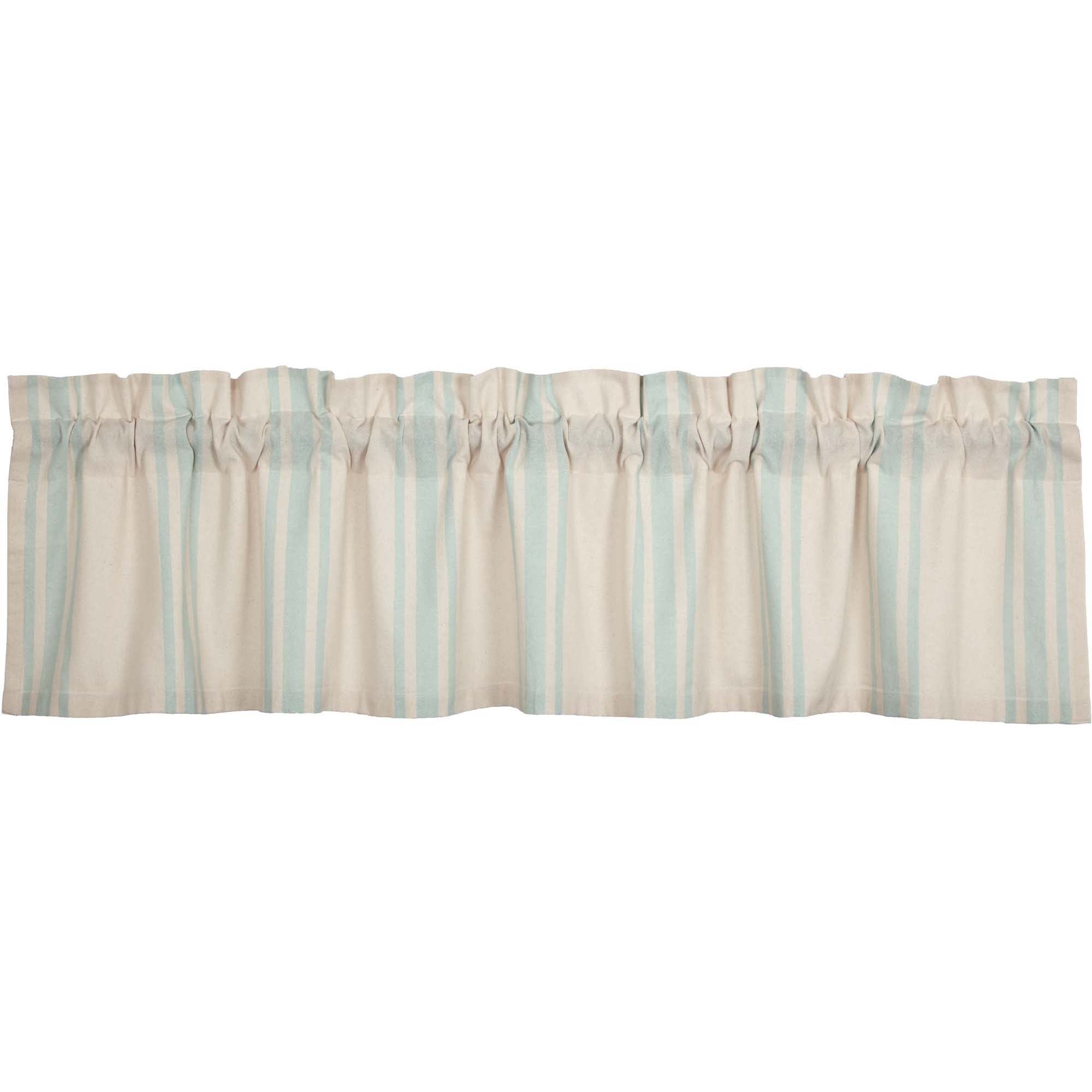 Grain Sack Aqua Valance 16x72 VHC Brands