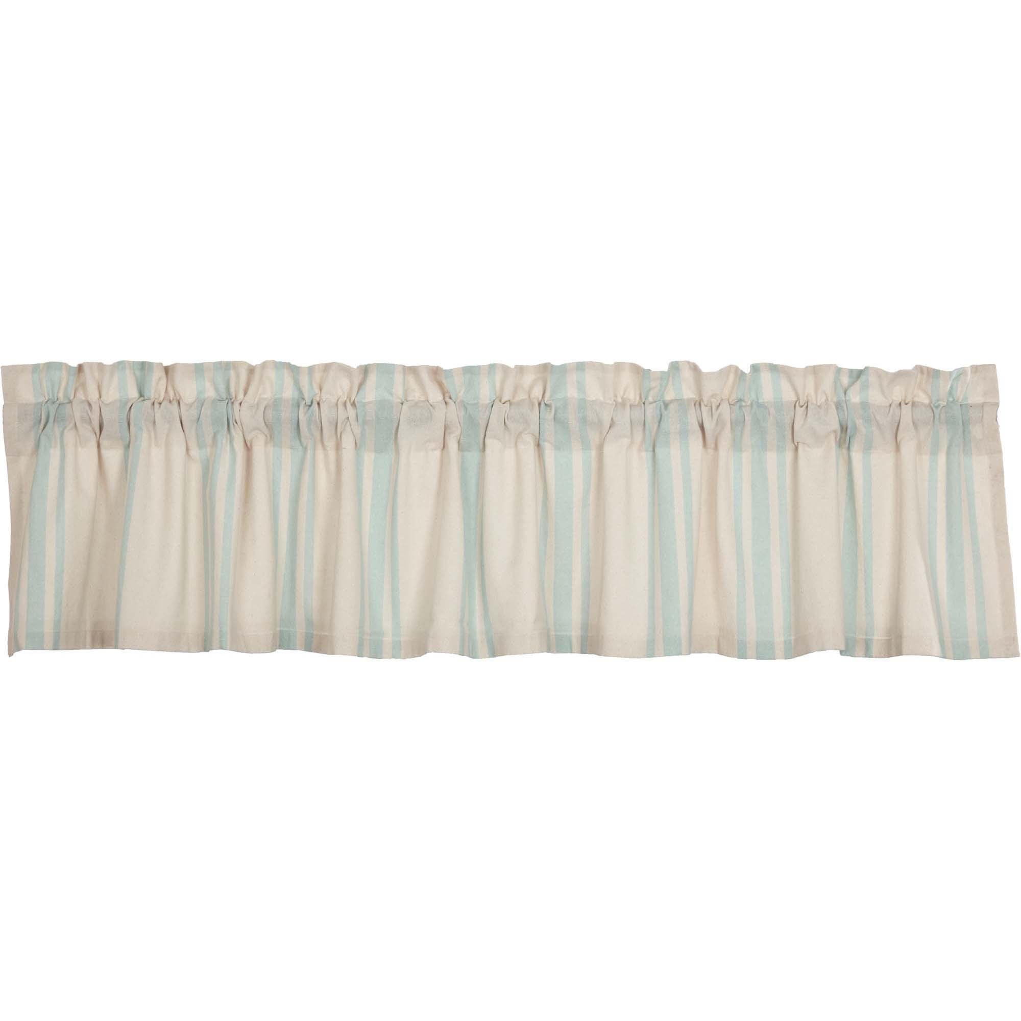 Grain Sack Aqua Valance 16x90 VHC Brands