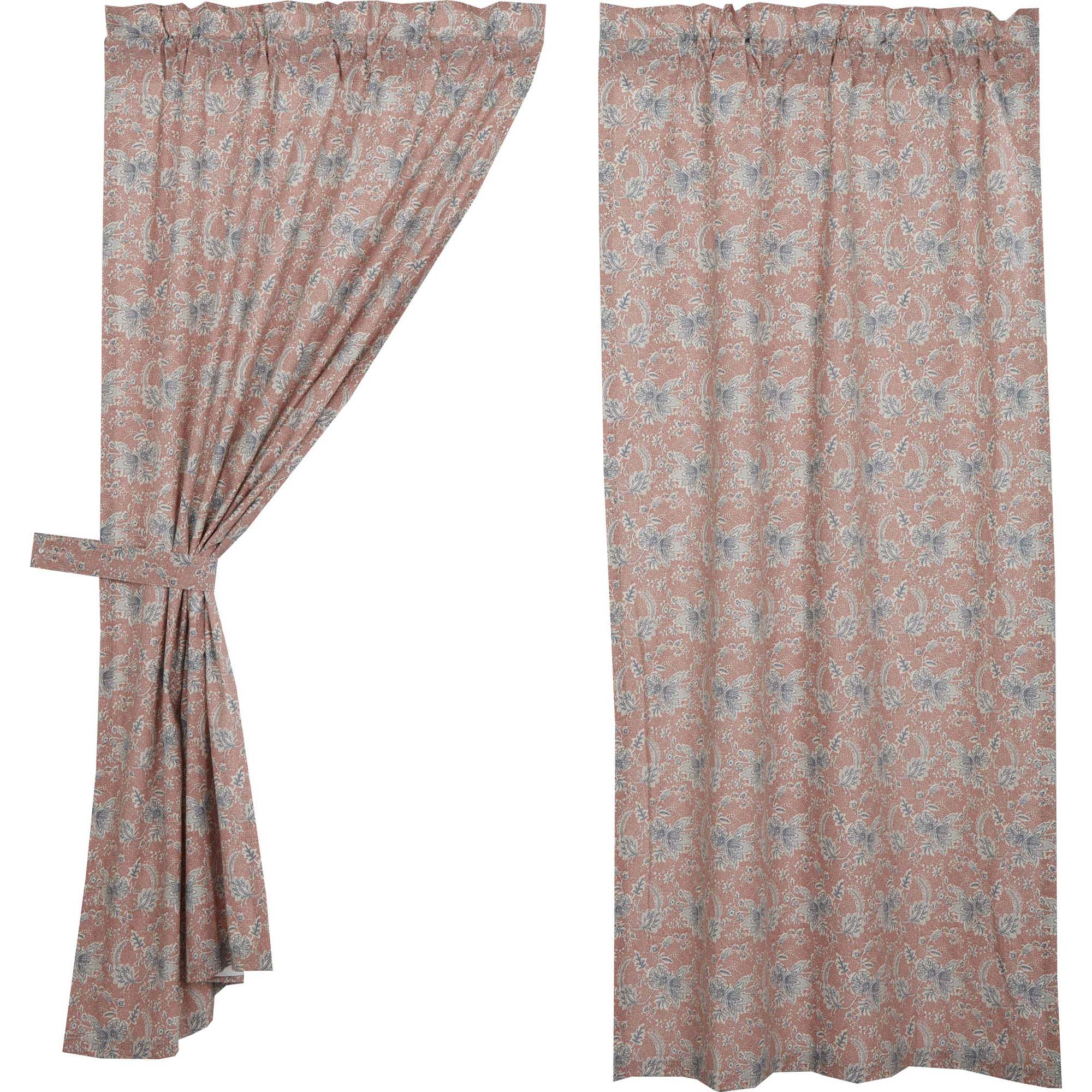Kaila Floral Short Panel Set of 2 63x36 VHC Brands