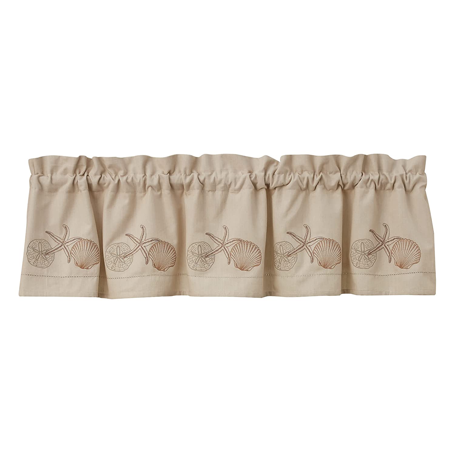 Shells Embroiderd Lined Valance, 60" X 14" Park Designs