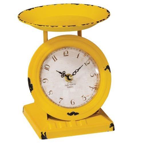 Sunflower Yellow Old Town Scale Clock - The Fox Decor