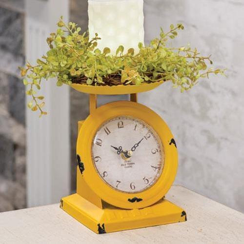 Sunflower Yellow Old Town Scale Clock - The Fox Decor