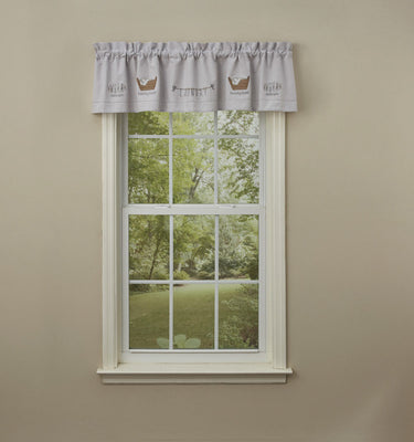 Laundry Embroiderd Lined Valance 60'' x 14'' Park Designs