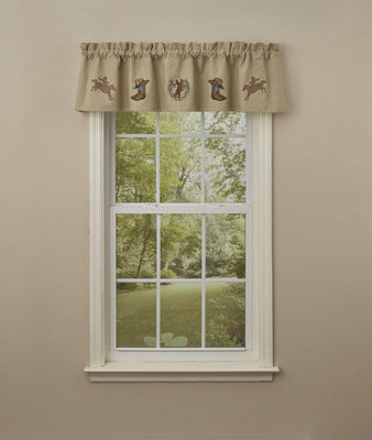 Western Embroidered Lined Valance Park Designs