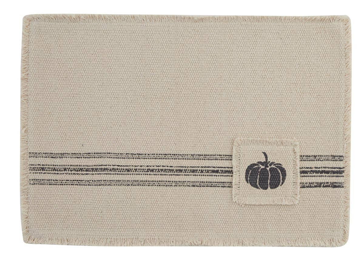 Farmhouse Pumpkin Stripe Placemats - Set Of 6 Park Designs