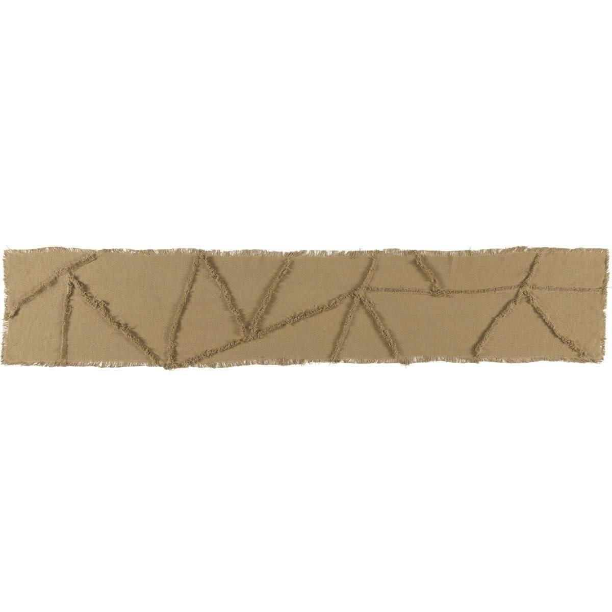 Burlap Natural Reverse Seam Patch Runner 13x72 VHC Brands - The Fox Decor