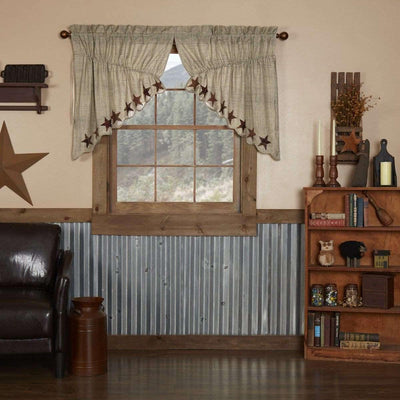 Abilene Star Prairie Swag Curtain Set of 2 36x36x18 VHC Brands